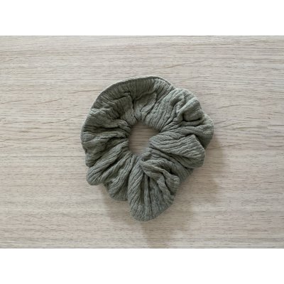 Scrunchie olijfgroen-hydrofiel